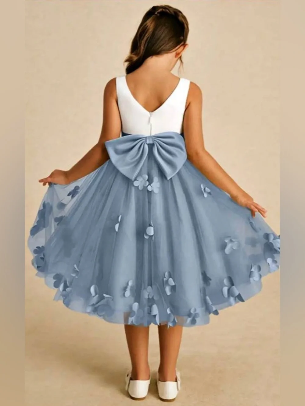 Azazie Sprout Dress in Dusty Blue